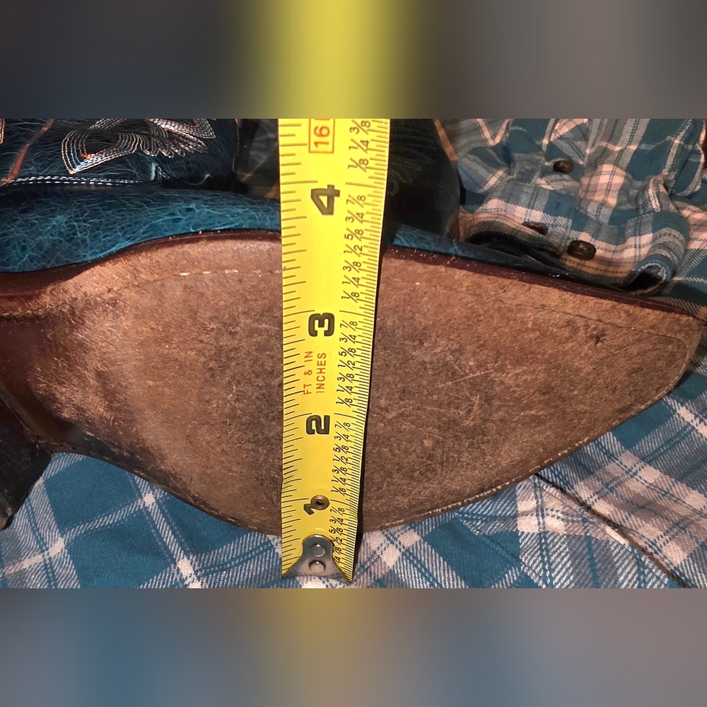 WOMENS, Justin, Western Boots in Turquoise - Picture 10 of 10